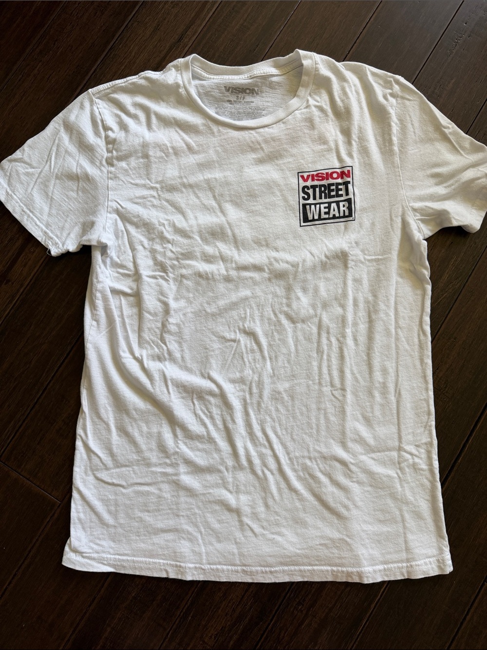 Vision Street Wear Men's White Logo Short Sleeve Tee